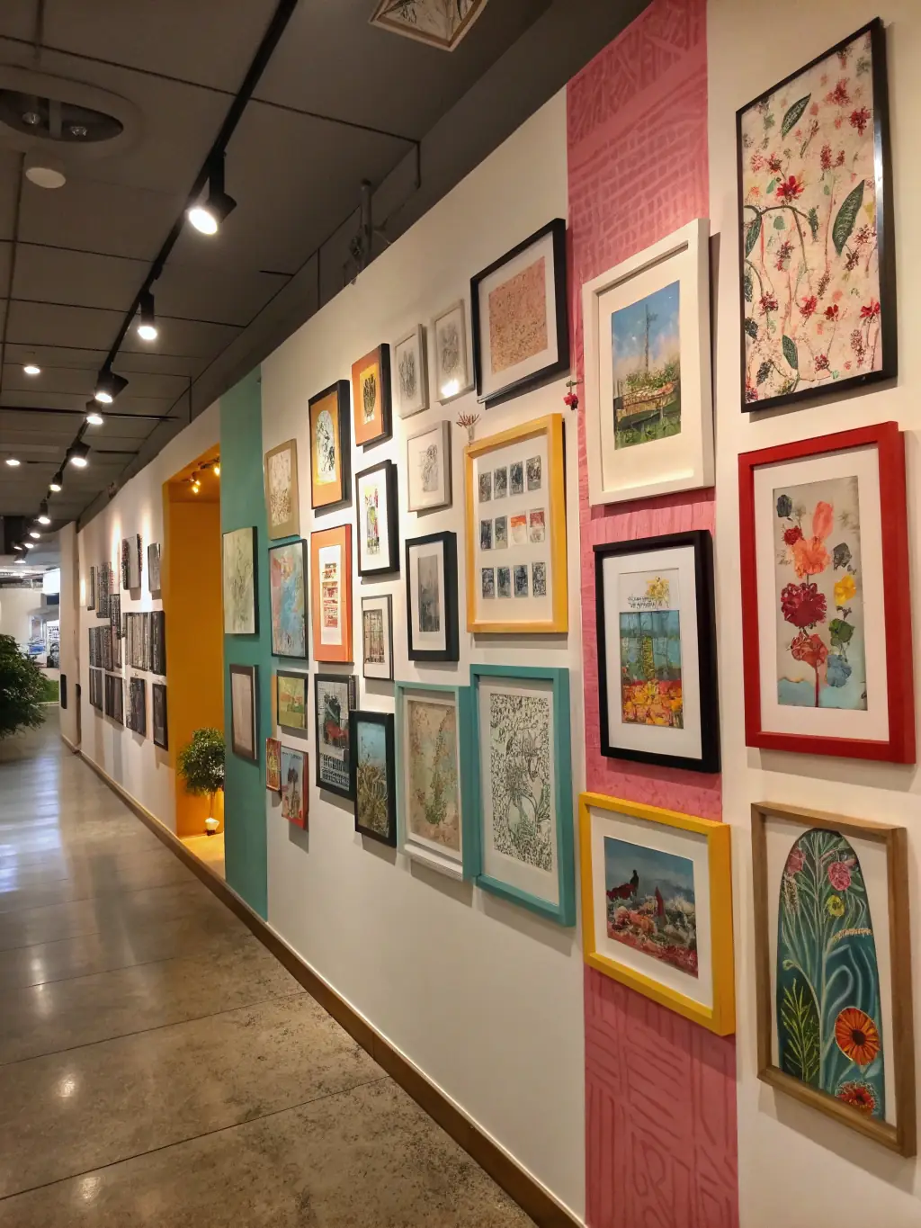 A photograph of a photography exhibition organized by PICT'ART EXPOS, highlighting the diverse range of photographic styles and subjects on display. The image should capture the essence of visual storytelling.